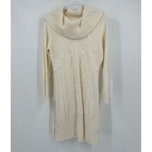 Alyx Womens Cream Cable Knit Sweater Dress Size XL Old Money Minimalist